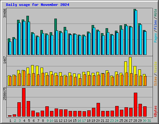 Daily usage for November 2024