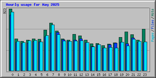 Hourly usage for May 2025