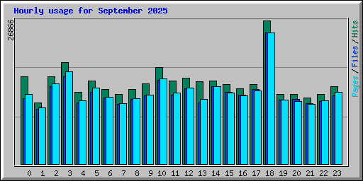 Hourly usage for September 2025