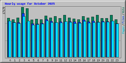 Hourly usage for October 2025